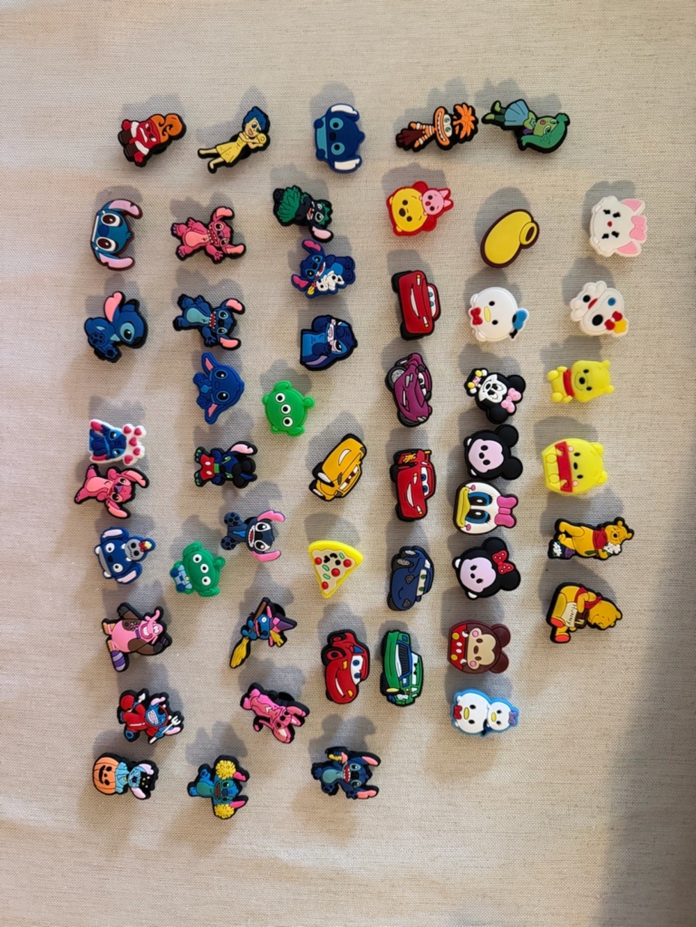 Colorful Assorted Cartoon Shoe Charms - Lot of Cute Characters. New in bag